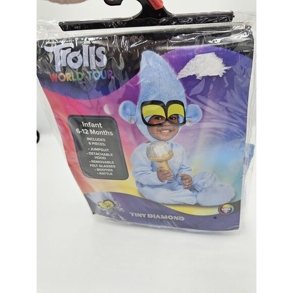 Tiny Diamond Trolls World Tour Costume Baby Infant 6-12 Month Halloween NEW - Picture 1 of 8